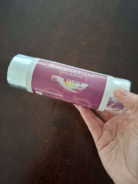 Räucherkohle Kohletabletten 5 cm, 1 Rolle