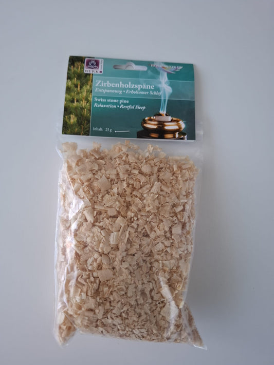 Räucherwerk Zirbenholzspäne 25g (Entspannung / erholsamer Schlaf)