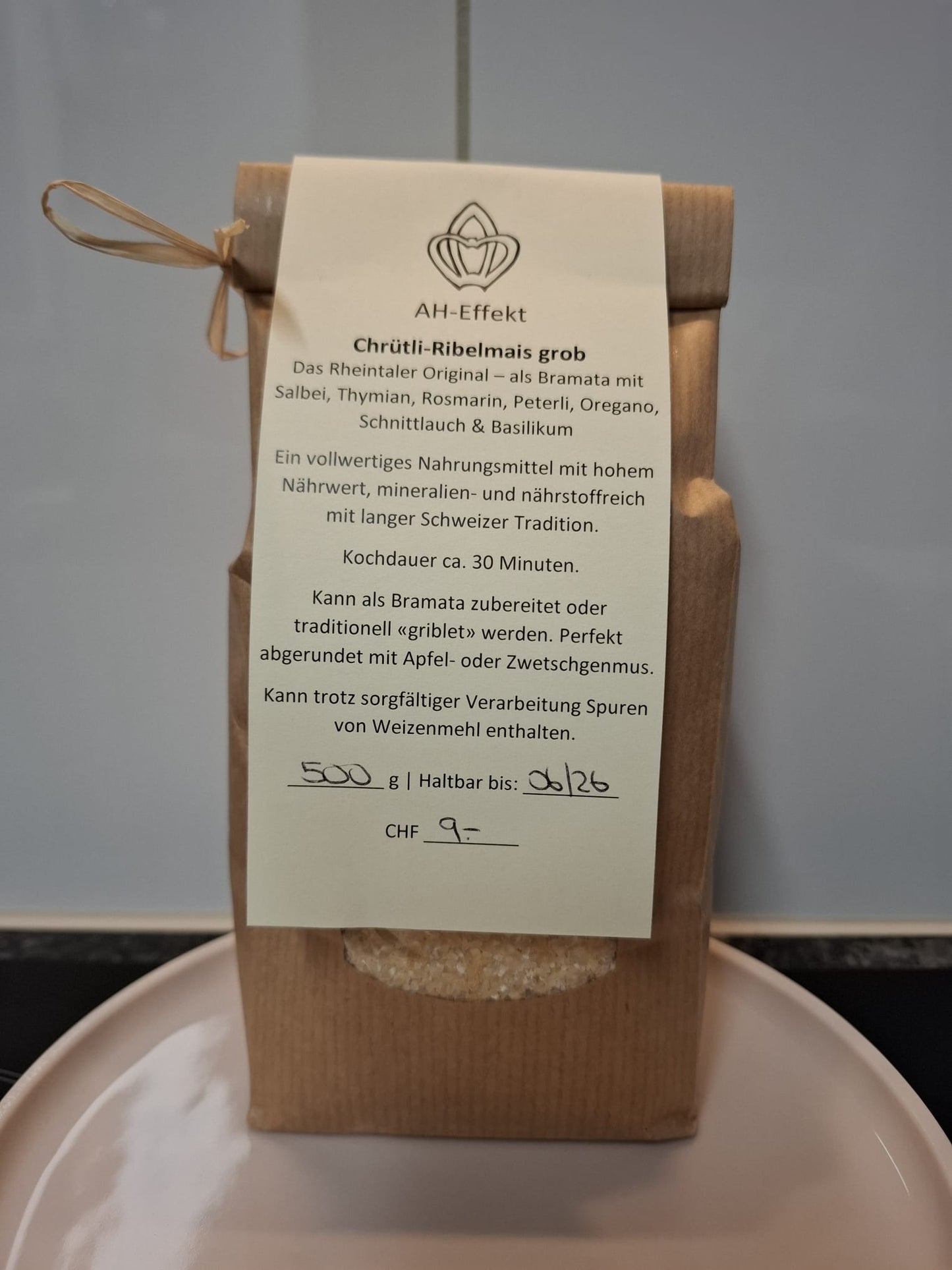 500g Ribelmais grob (Bramata) mit 7-Kräuter-Mischung