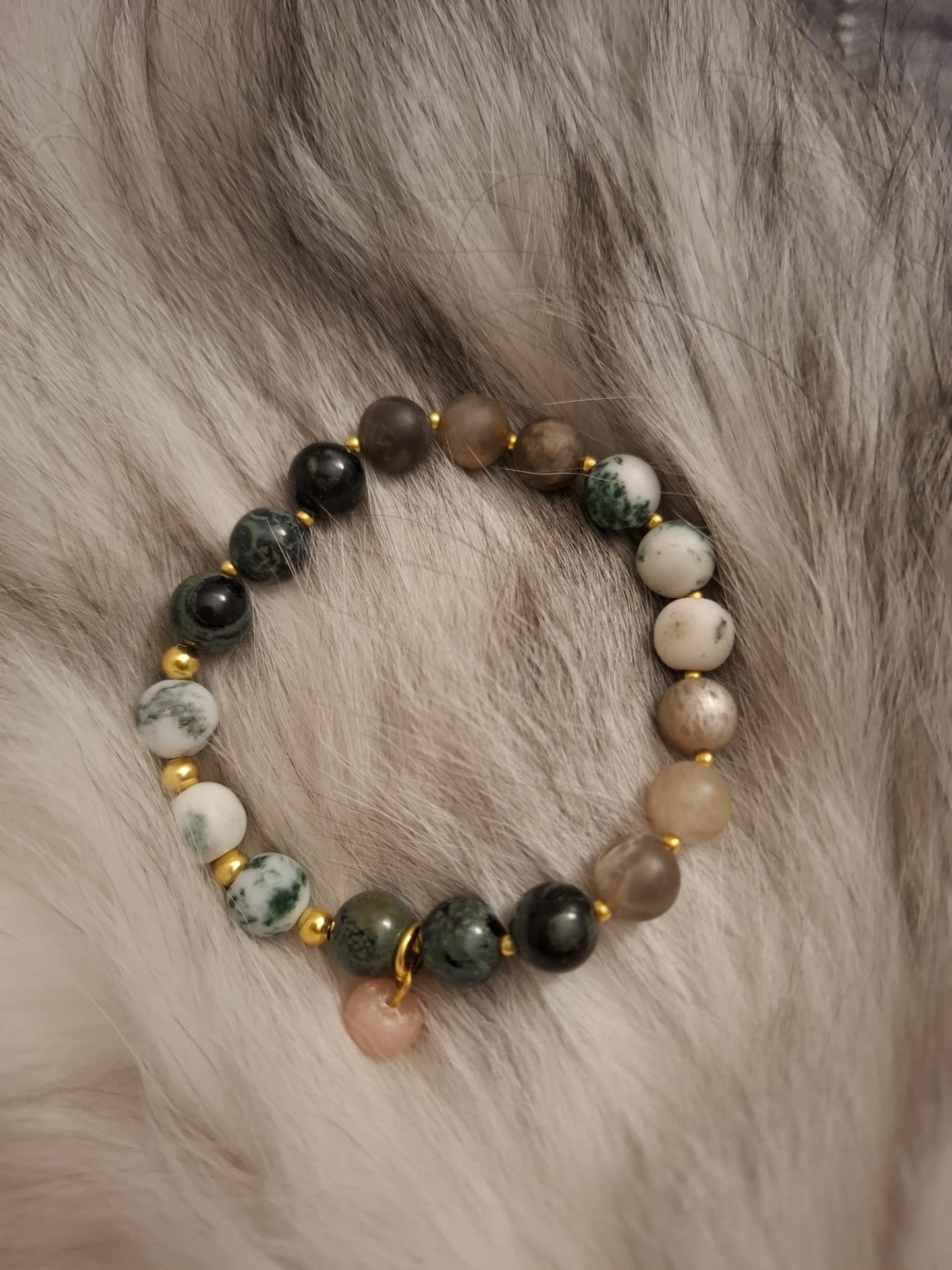 Heilstein-Chetteli Herz, Balance & Stabilität mit silbernen Elementen