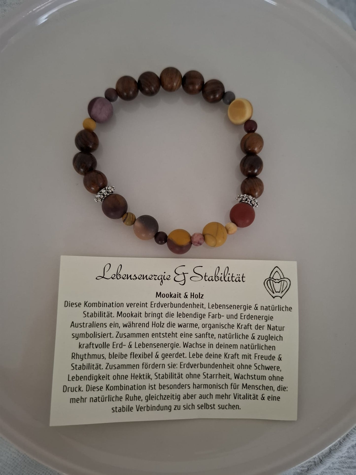 Heilstein-Chetteli Lebensenergie & Stabilität mit silbernen Elementen