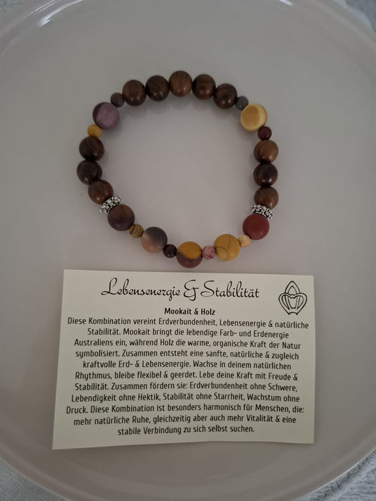 Heilstein-Chetteli Lebensenergie & Stabilität mit silbernen Elementen