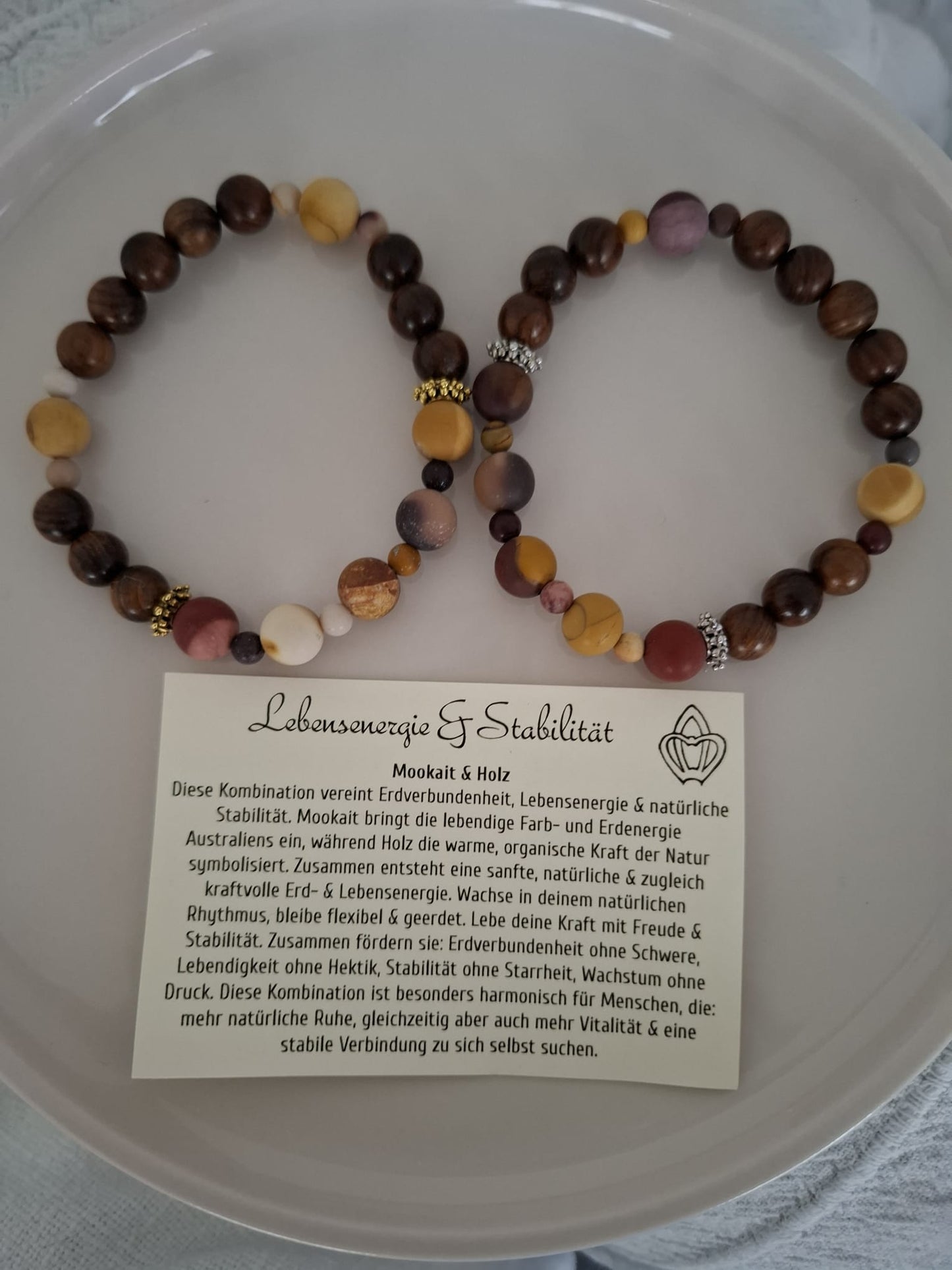 Heilstein-Chetteli Lebensenergie & Stabilität mit silbernen Elementen